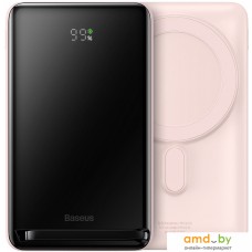 Внешний аккумулятор Baseus Magnetic Bracket Wireless Power Bank 20W 10000mAh (розовый)