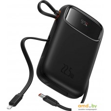 Внешний аккумулятор Baseus Qpow2 Dual-Cable Digital Display Fast Charge Power Bank 22.5W 10000mAh (черный)