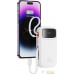 Внешний аккумулятор Baseus Qpow2 Dual-Cable Digital Display Fast Charge Power Bank 22.5W 10000mAh (белый). Фото №3