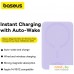 Внешний аккумулятор Baseus Magnetic Mini Air Wireless Fast Charge Power Bank 20W 10000mAh (сиреневый). Фото №8