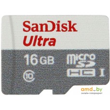 Карта памяти SanDisk Ultra microSDHC Class 10 UHS-I 16GB