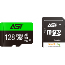 Карта памяти AGI TF138 microSDXC AGI128GU1TF138 128GB (с адаптером)