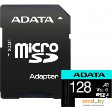 Карта памяти ADATA Premier Pro AUSDX128GUI3V30SA2-RA1 microSDXC 128GB (с адаптером)