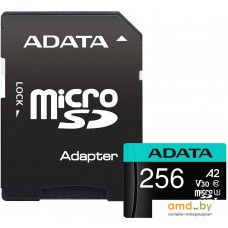 Карта памяти ADATA Premier Pro AUSDX256GUI3V30SA2-RA1 microSDXC 256GB (с адаптером)