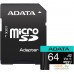 Карта памяти ADATA Premier Pro AUSDX64GUI3V30SA2-RA1 microSDXC 64GB (с адаптером). Фото №1