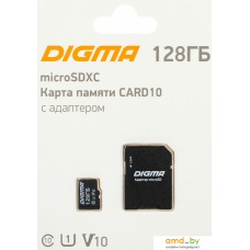 Карта памяти Digma MicroSDXC Class 10 Card10 DGFCA128A01