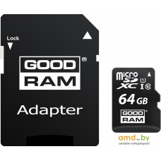 Карта памяти GOODRAM M1AA microSDXC M1AA-0640R12 64GB (с адаптером)