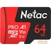 Карта памяти Netac P500 Extreme Pro 64GB NT02P500PRO-064G-R + адаптер. Фото №1