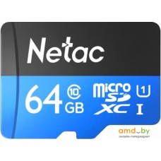 Карта памяти Netac P500 Standard 64GB NT02P500STN-064G-R + адаптер