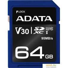 Карта памяти ADATA Premier Pro ASDX64GUI3V30S-R SDXC 64GB