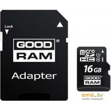 Карта памяти GOODRAM M1AA microSDHC M1AA-0160R12 16GB (с адаптером)