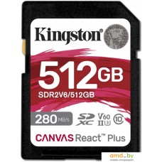 Карта памяти Kingston Canvas React Plus V60 SDXC 512GB