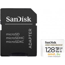 Карта памяти SanDisk High Endurance microSDXC SDSQQNR-128G-GN6IA 128GB (с адаптером)