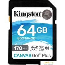 Карта памяти Kingston Canvas Go! Plus SDXC 64GB