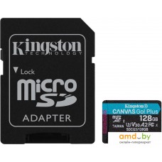 Карта памяти Kingston Canvas Go! Plus microSDXC 128GB (с адаптером)