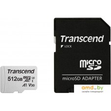 Карта памяти Transcend microSDXC 300S 512GB (с адаптером)