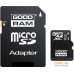 Карта памяти GOODRAM microSDHC (Class 10) UHS-I 16GB + адаптер [M1AA-0160R11]. Фото №1