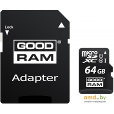 Карта памяти GOODRAM microSDXC (Class 10) UHS-I 64GB + адаптер [M1AA-0640R11]