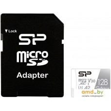 Карта памяти Silicon-Power Superior microSDXC SP128GBSTXDA2V20SP 128GB (с адаптером)