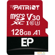 Карта памяти Patriot microSDXC EP Series PEF128GEP31MCX 128GB (с адаптером)