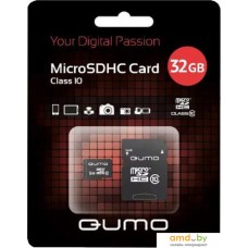 Карта памяти QUMO microSDHC QM32GMICSDHC10U3 32GB (с адаптером)