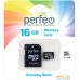 Карта памяти Perfeo microSDHC PF16GMCSH10AES 16GB (с адаптером). Фото №1