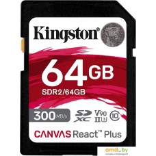 Карта памяти Kingston Canvas React Plus SDXC 64GB