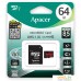 Карта памяти Apacer microSDXC AP64GMCSX10U5-R 64GB (с адаптером). Фото №3