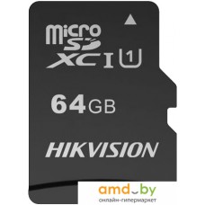 Карта памяти Hikvision microSDHC HS-TF-C1(STD)/64G/Adapter 64GB (с адаптером)