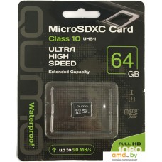 Карта памяти QUMO microSDXC QM64GMICSDXC10U1NA 64GB