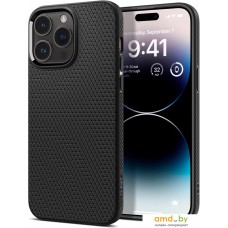 Чехол для телефона Spigen Liquid Air iPhone 14 Pro Max Matte Black ACS04813 (черный матовый)