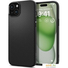 Чехол для телефона Spigen Liquid Air для iPhone 15 Plus ACS06650 (черный)