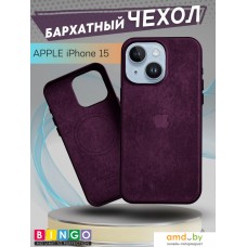 Bingo Woven Magnetic для APPLE iPhone 15 (бордовый)