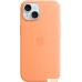 Apple MagSafe Silicone Case для iPhone 15 (апельсиновый сорбет). Фото №1