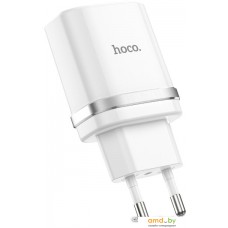 Сетевое зарядное Hoco C12Q (белый)