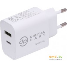 Сетевое зарядное Digital Part FC-135 (с кабелем USB Type-C)