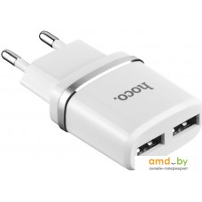 Сетевое зарядное Hoco C12 microUSB (белый)