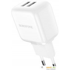 Сетевое зарядное Borofone BA18 2USB (белый)