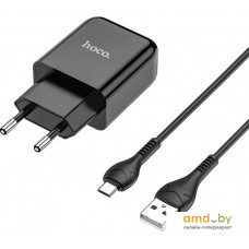 Сетевое зарядное Hoco N2 microUSB (черный)