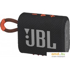 Беспроводная колонка JBL Go 3 (черный/оранжевый)