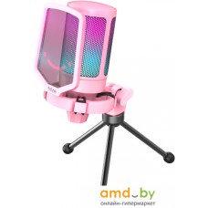 Проводной микрофон FIFINE A6V (розовый)
