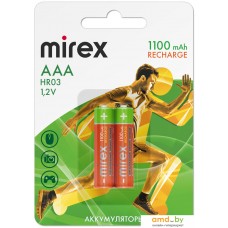 Аккумулятор Mirex AAA 1100mAh 2 шт HR03-11-E2