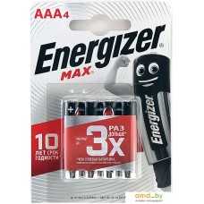 Батарейка Energizer Max LR03 AAA BL4 4 шт. E300157304P