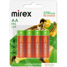 Аккумулятор Mirex AA 2700mAh 4 шт 23702-HR6-27-E4