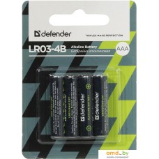 Батарейка Defender AAA 4 шт. LR03-4B