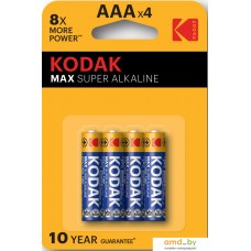 Батарейка Kodak Max super alkaline AAA LR03 BL-4 4 шт