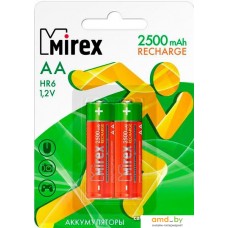 Аккумулятор Mirex AA 2500mAh 2 шт HR6-25-E2