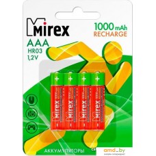 Аккумулятор Mirex AAA 1000mAh 4 шт HR03-10-E4