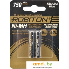 Аккумуляторы Robiton AAA 750mAh [HR-4UTG]