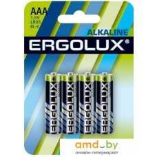 Батарейка Ergolux Alkaline LR03 AAA 4 шт